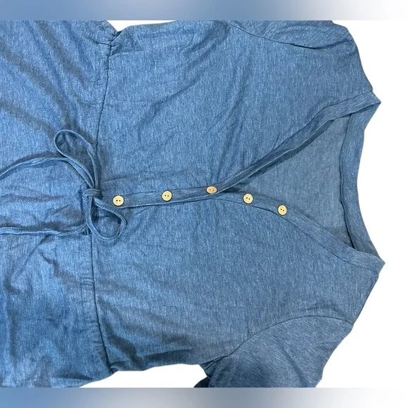 Cupshe Drawstring V-Neck Mini Dress - Picture 4 of 7